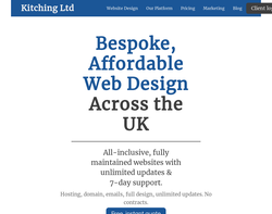 Screenshot of the Kitching Ltd homepage
