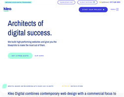 Screenshot of the Kleo Digital homepage