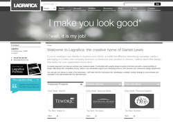 Screenshot of the Lagrafica homepage