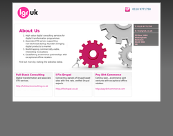 Screenshot of the LGR (UK) Ltd homepage