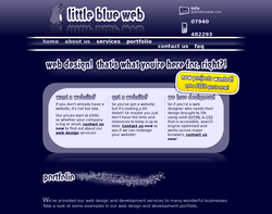 Screenshot of the Little Blue Web homepage