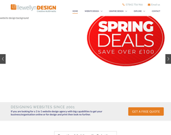 Screenshot of the Llewellyn Design homepage