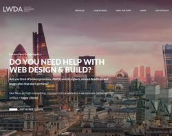 Screenshot of the London Web Design Agency homepage