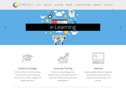 Screenshot of the Loquela Communication Design homepage