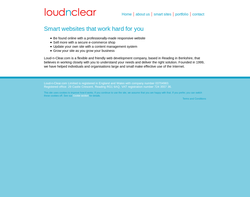 Screenshot of the Loud-n-Clear.com Ltd homepage