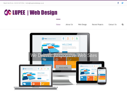 Screenshot of the Lupee Web Design homepage