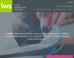 Screenshot of the LWS Marketing homepage