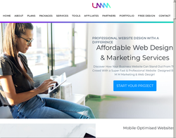 Screenshot of the L M M Marketing & Web Design homepage
