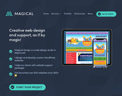 Screenshot of the Magical Design homepage