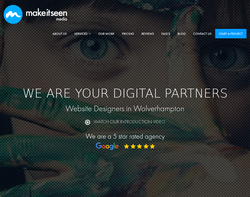 Screenshot of the Make it Seen Media homepage