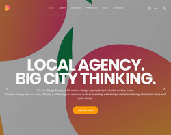 Screenshot of the Mango Design homepage