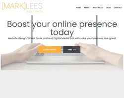 Screenshot of the Mark Lees Digital Media homepage