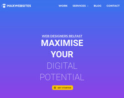 Screenshot of the Max Websites homepage