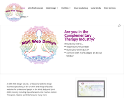 Screenshot of the MBS Web Design homepage