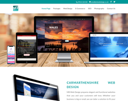 Screenshot of the MB Web Design homepage