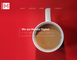 Screenshot of the Mentor Digital homepage