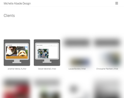 Screenshot of the MIchelle Abadie Web Design homepage
