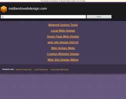Screenshot of the Midlands Web Design homepage