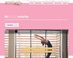 Screenshot of the Milkshake Design homepage