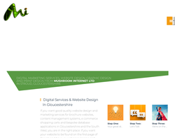 Screenshot of the Mushroom Internet Ltd homepage