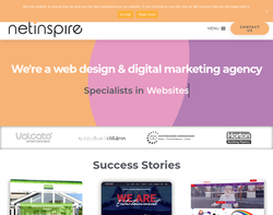 Screenshot of the Netinspire homepage