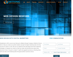 Screenshot of the Nettonic Ltd homepage