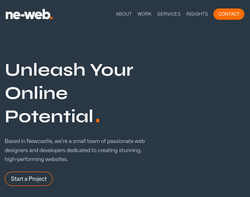 Screenshot of the ne-web Ltd homepage