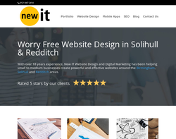 Screenshot of the New IT Website Design homepage