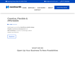 Screenshot of the Nextnorth Ltd. homepage