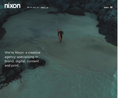 Screenshot of the Nixon Design homepage