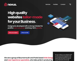 Screenshot of the Novus Design homepage