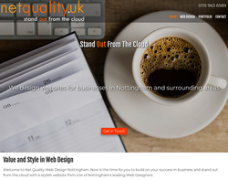 Screenshot of the Net Quality Web Design homepage