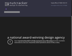 Screenshot of the Nutcracker Design & Marketing Ltd homepage