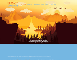 Screenshot of the Odyssey Creative homepage