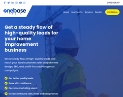 Screenshot of the One Base Media homepage