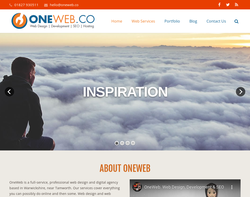 Screenshot of the oneweb.co homepage