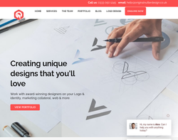 Screenshot of the Original Nutter Design homepage