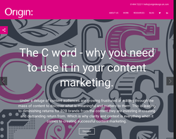 Screenshot of the Origin Design & Marketing Limited homepage