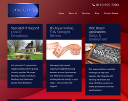 Screenshot of the Oscura Ltd. homepage