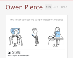 Screenshot of the Freelance Web Developer Liverpool homepage