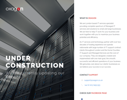 Screenshot of the Oxagon Ltd homepage