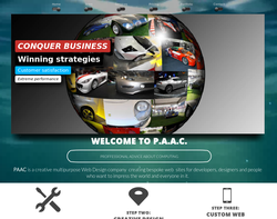 Screenshot of the P.A.A.C. homepage