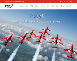 Screenshot of the Page 1 Europe Ltd. homepage