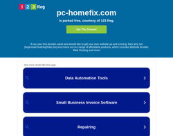 Screenshot of the PC Homefix - Rosalind Doran homepage
