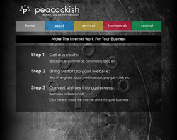 Screenshot of the Peacockish Ltd homepage
