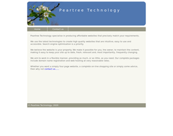 Screenshot of the Peartree Technology homepage