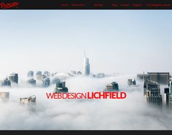 Screenshot of the Plosion Web Design homepage