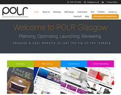 Screenshot of the Polr homepage
