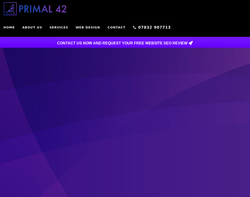 Screenshot of the Primal42 Web Design homepage