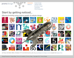 Screenshot of the Promo Design homepage